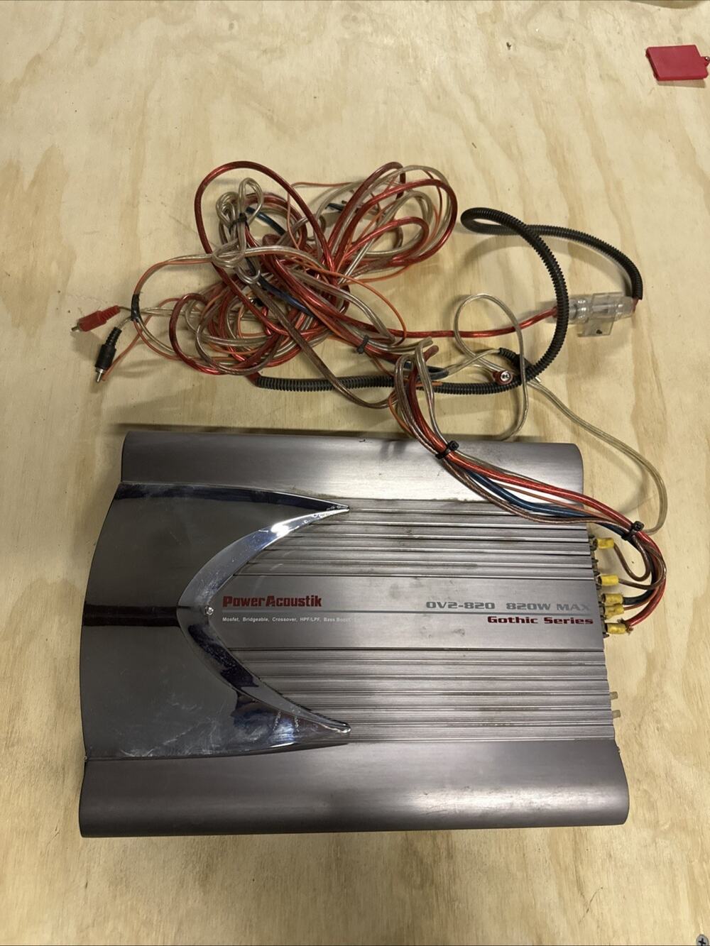 Power Acoustik Gothic Series OV2-820 820 Watts MAX Audio Amplifier With Wires